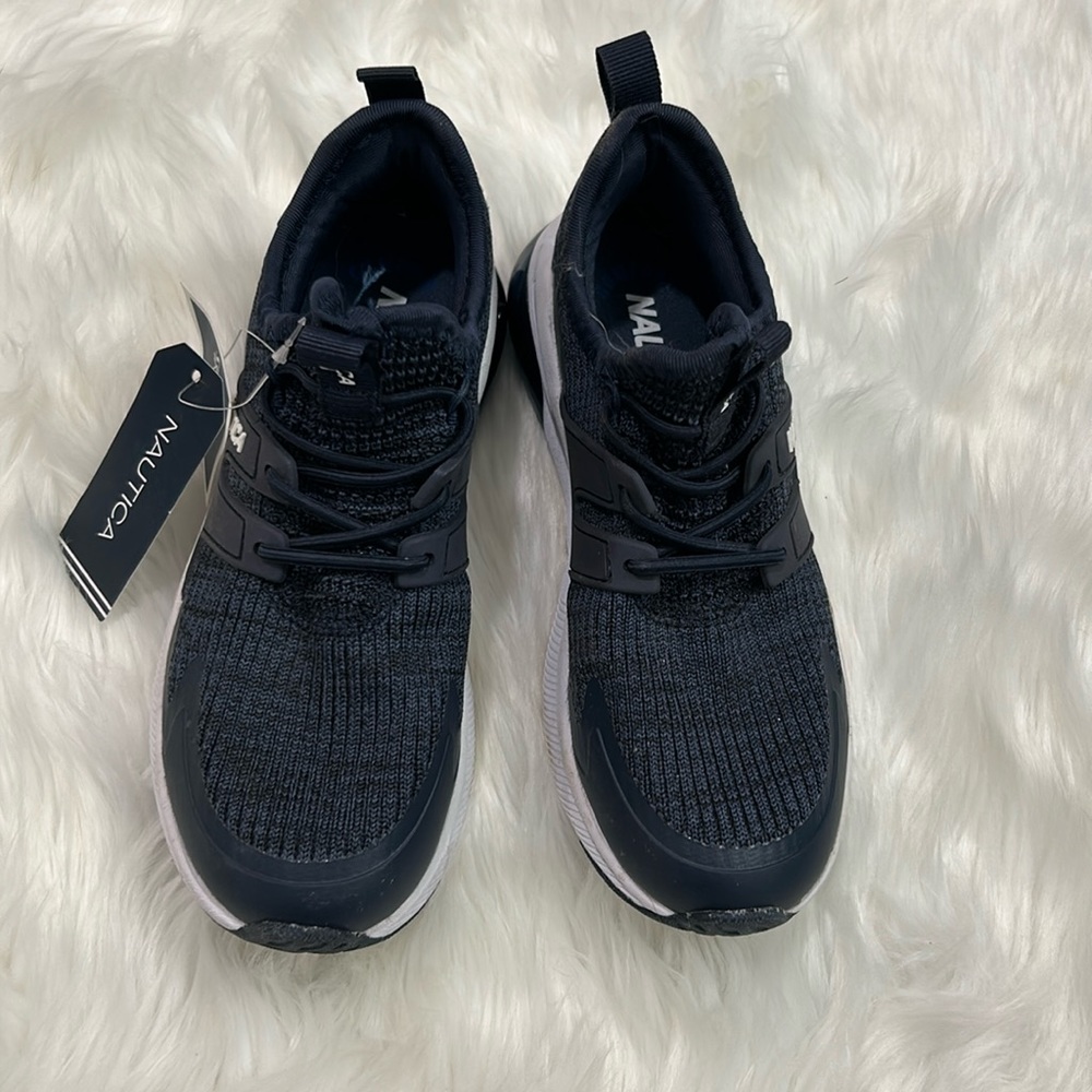 NWT Navy Blue Nautica Slip On Sneakers. Kids 3.